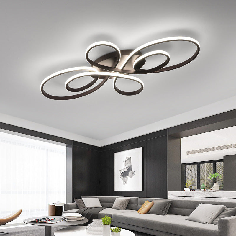 Nexa Lámpara de Techo Moderna Múltiples Anillos LED Metal Salón