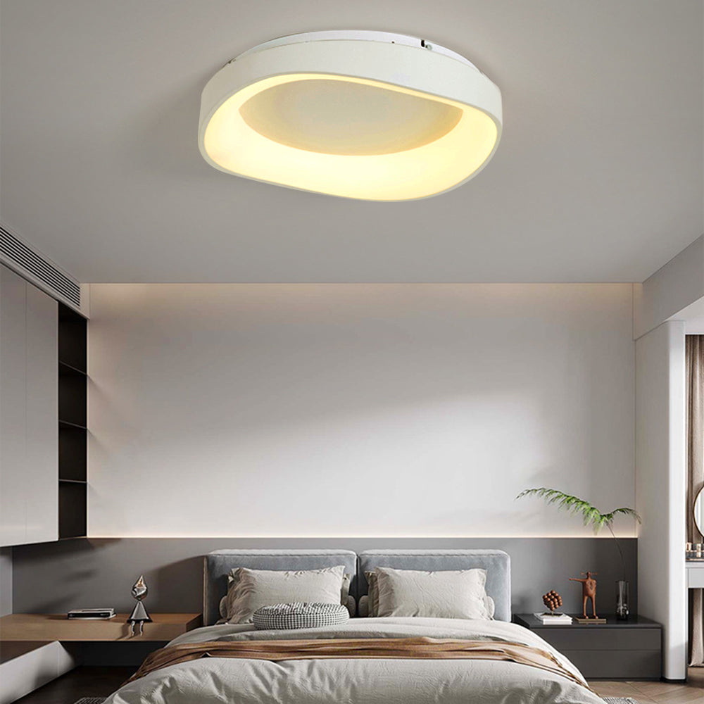 Soleil Flush Mount Ceiling Light Modern Wave Living Room
