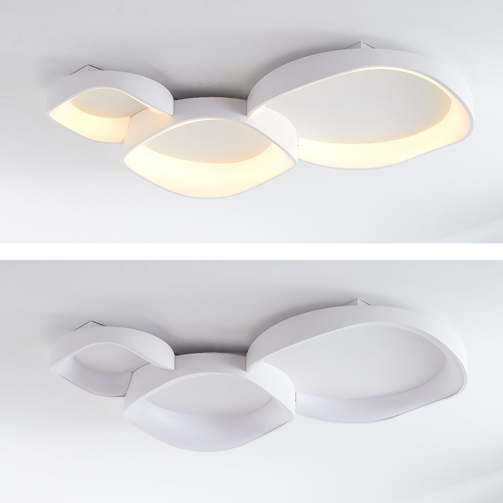 Soleil Flush Mount Ceiling Light Modern Wave Living Room