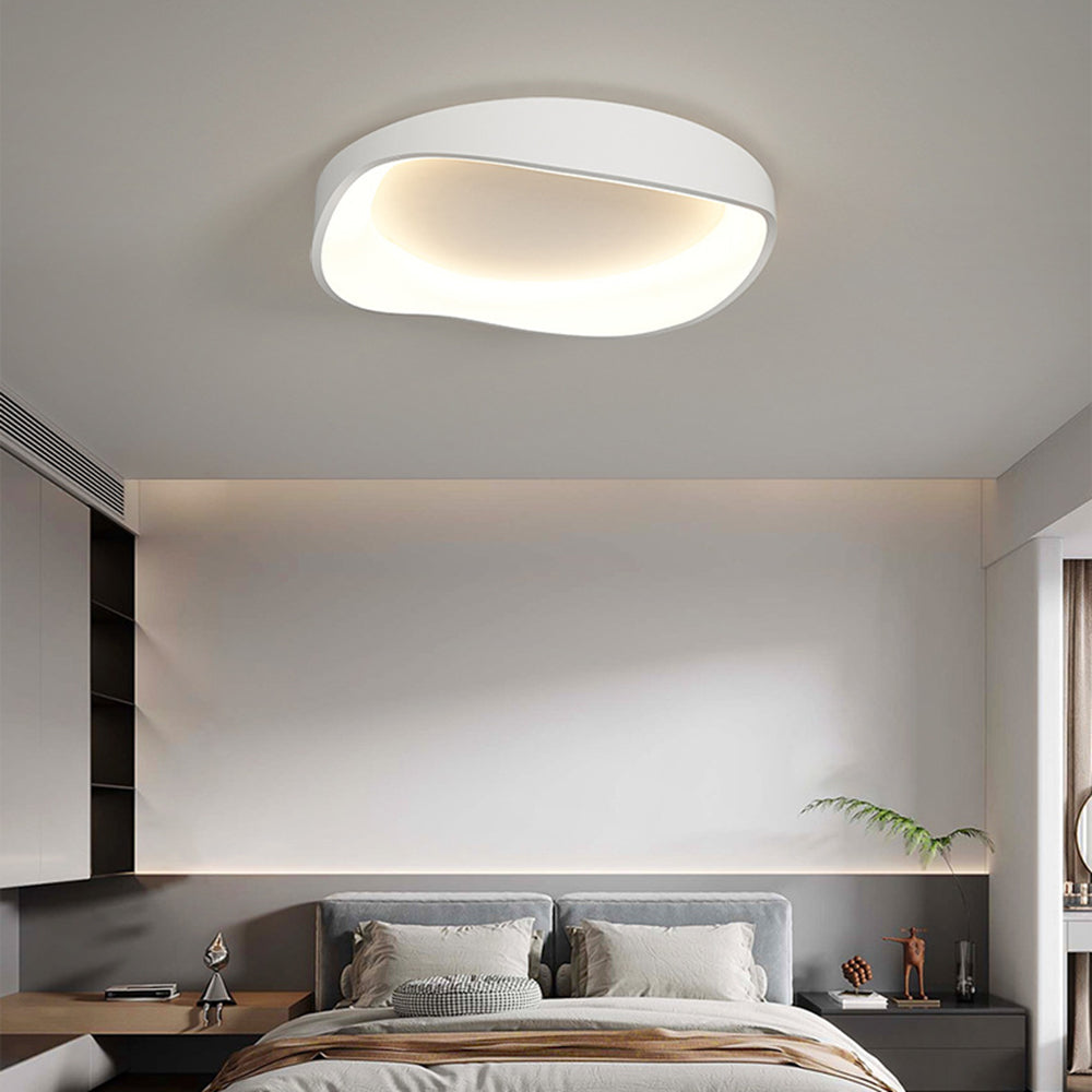 Soleil Flush Mount Ceiling Light Modern Wave Living Room