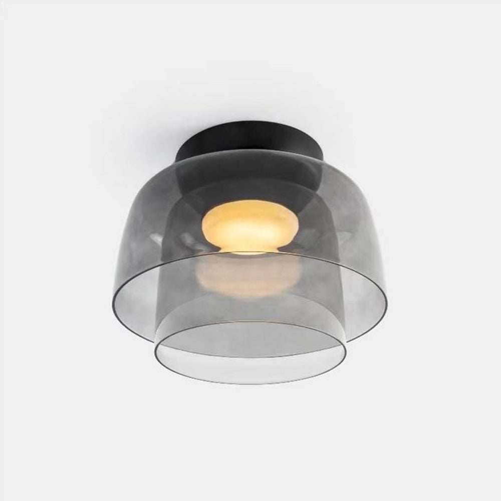 Halo Flush Mount Ceiling Light Modern Simple Creative Glass Bedroom