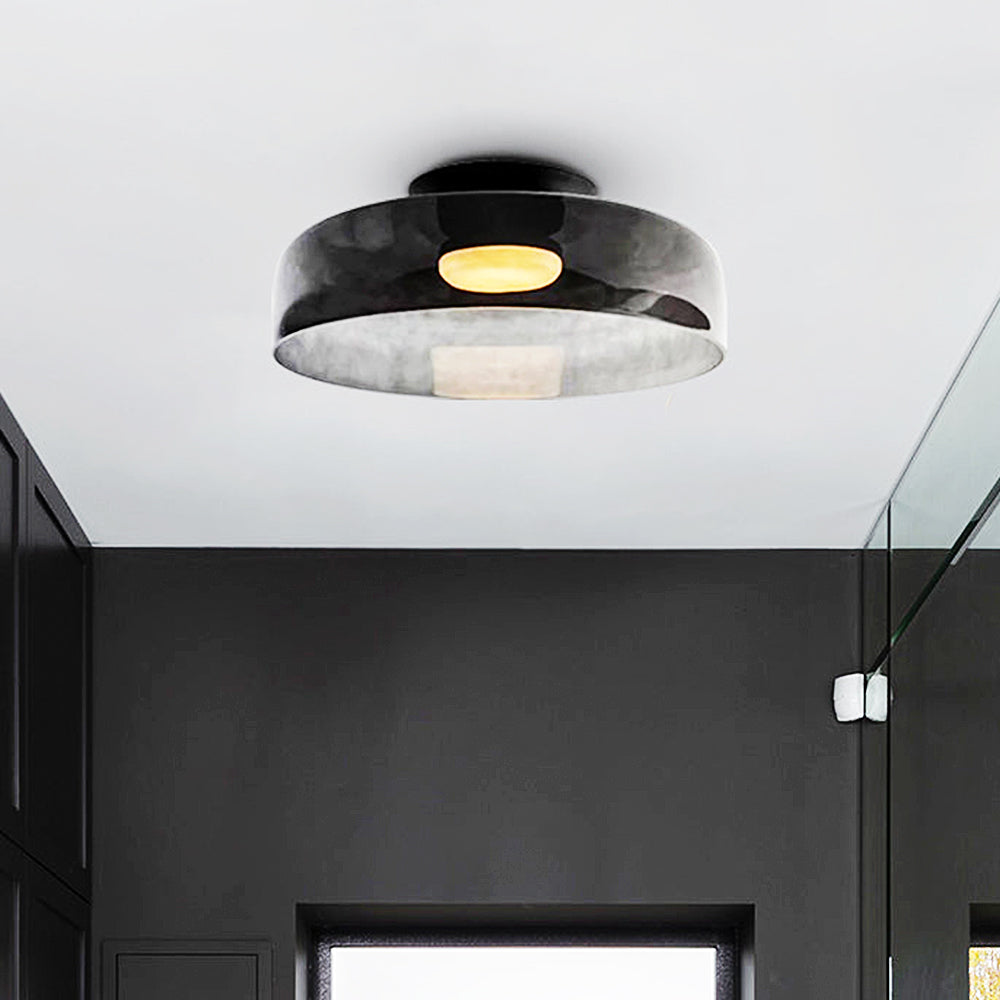 Halo Flush Mount Ceiling Light Modern Simple Creative Glass Bedroom