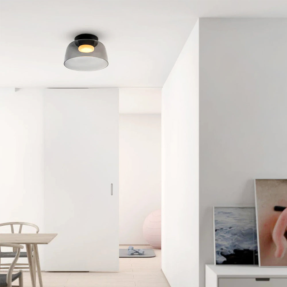 Halo Flush Mount Ceiling Light Modern Simple Creative Glass Bedroom