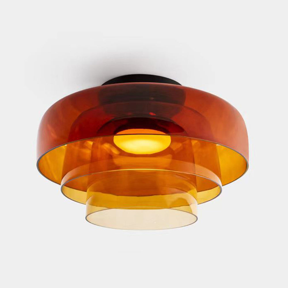Halo Flush Mount Ceiling Light Modern Simple Creative Glass Bedroom