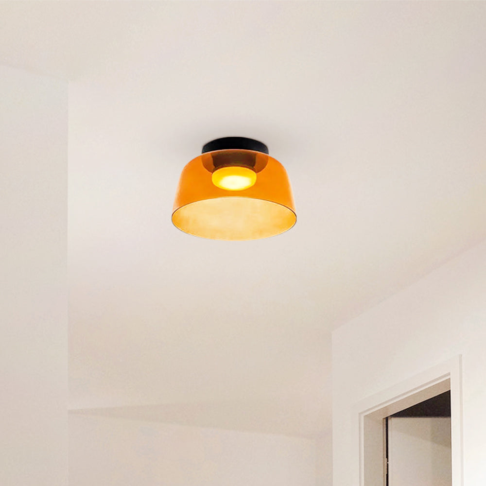 Halo Flush Mount Ceiling Light Modern Simple Creative Glass Bedroom