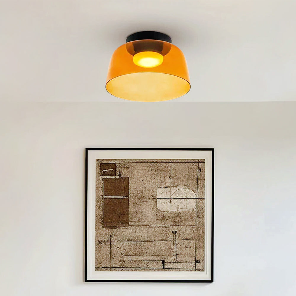 Halo Flush Mount Ceiling Light Modern Simple Creative Glass Bedroom
