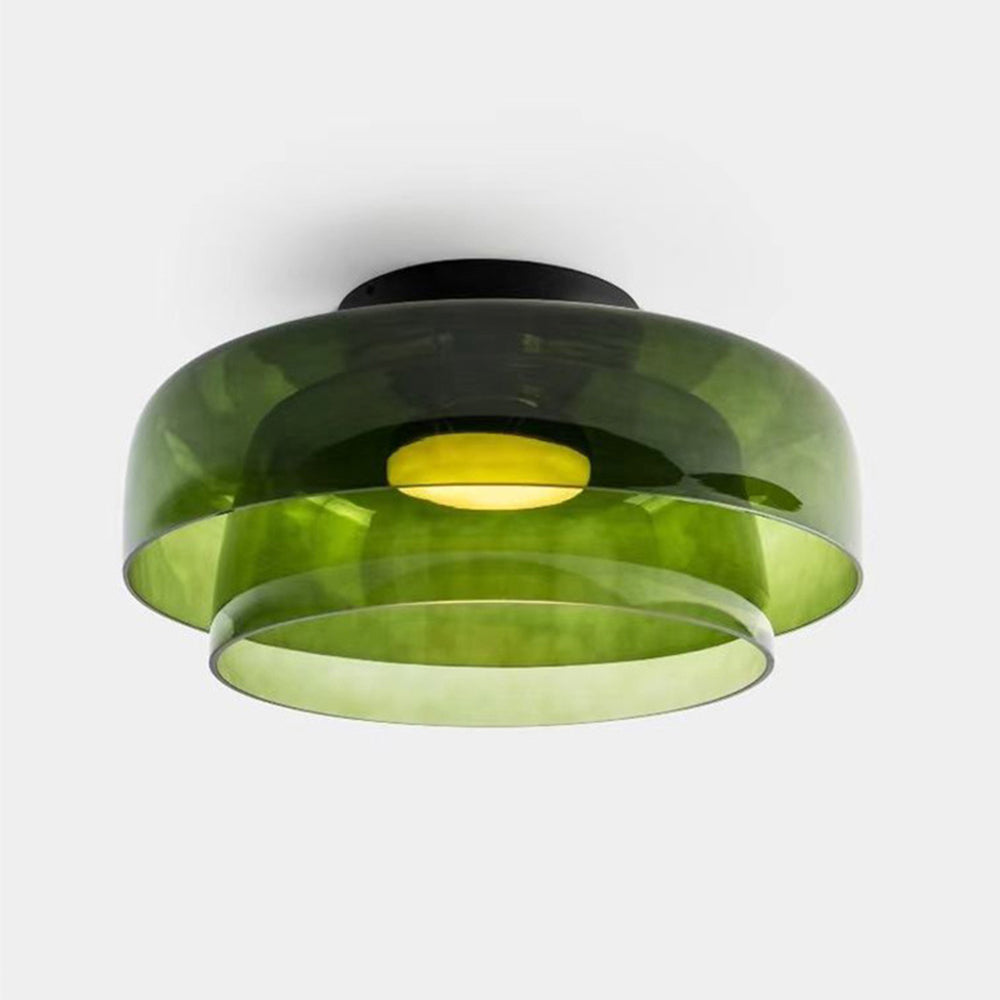 Halo Flush Mount Ceiling Light Modern Simple Creative Glass Bedroom