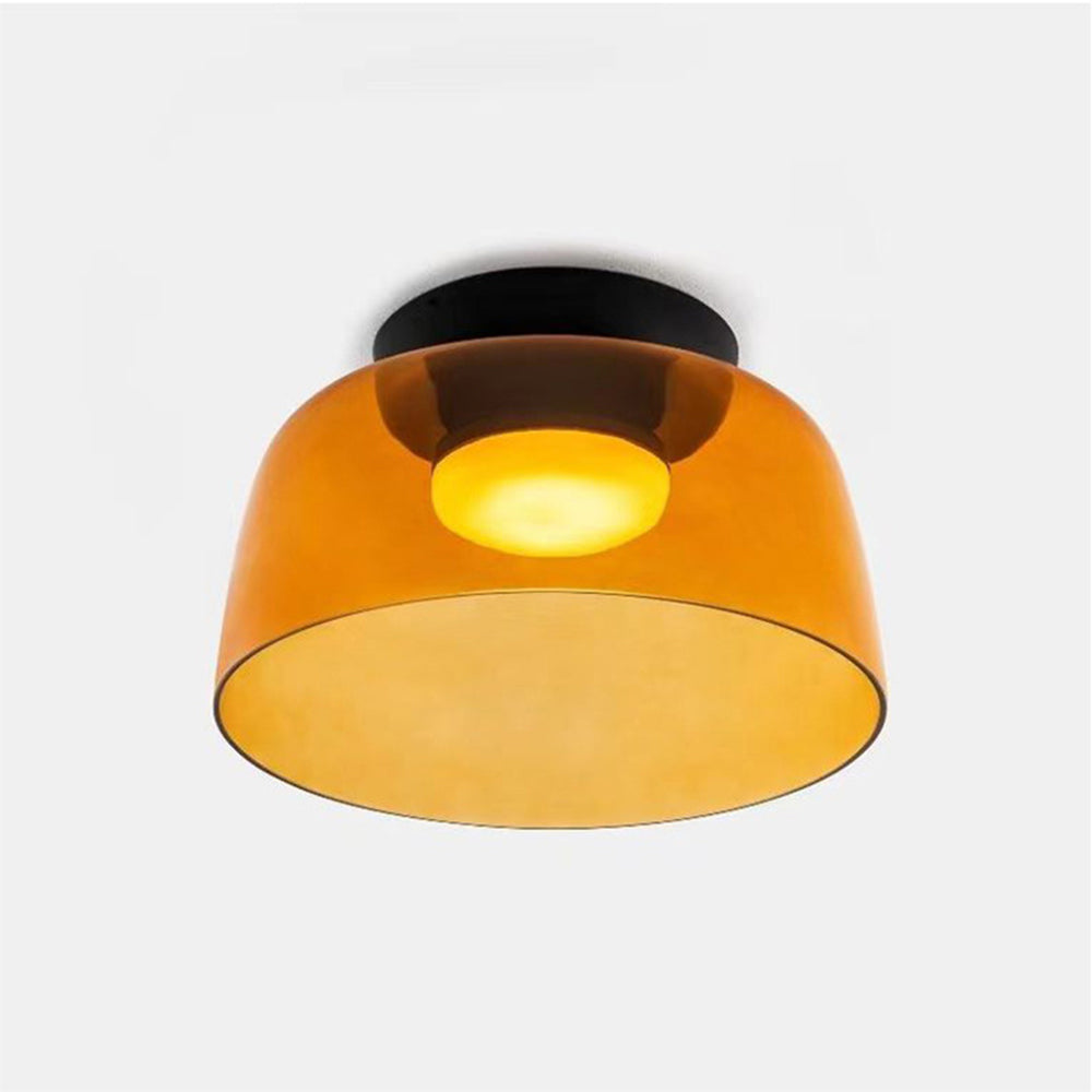 Halo Flush Mount Ceiling Light Modern Simple Creative Glass Bedroom