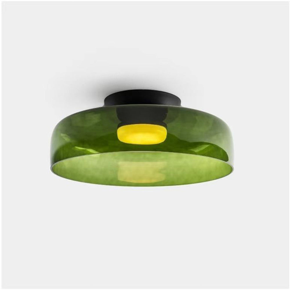Halo Flush Mount Ceiling Light Modern Simple Creative Glass Bedroom