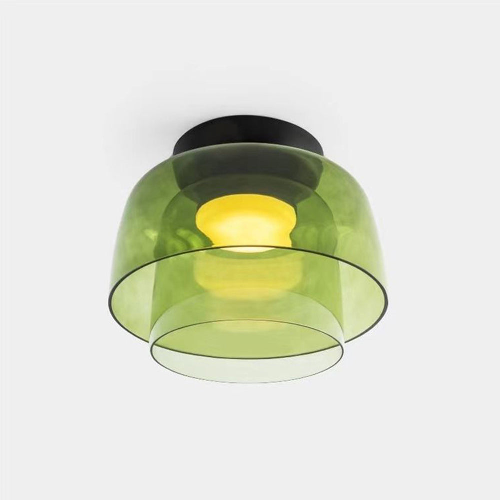 Halo Flush Mount Ceiling Light Modern Simple Creative Glass Bedroom