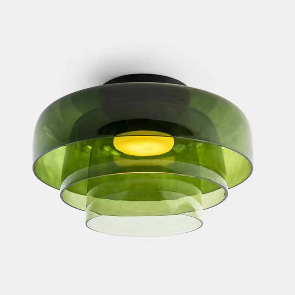 Halo Flush Mount Ceiling Light Modern Simple Creative Glass Bedroom