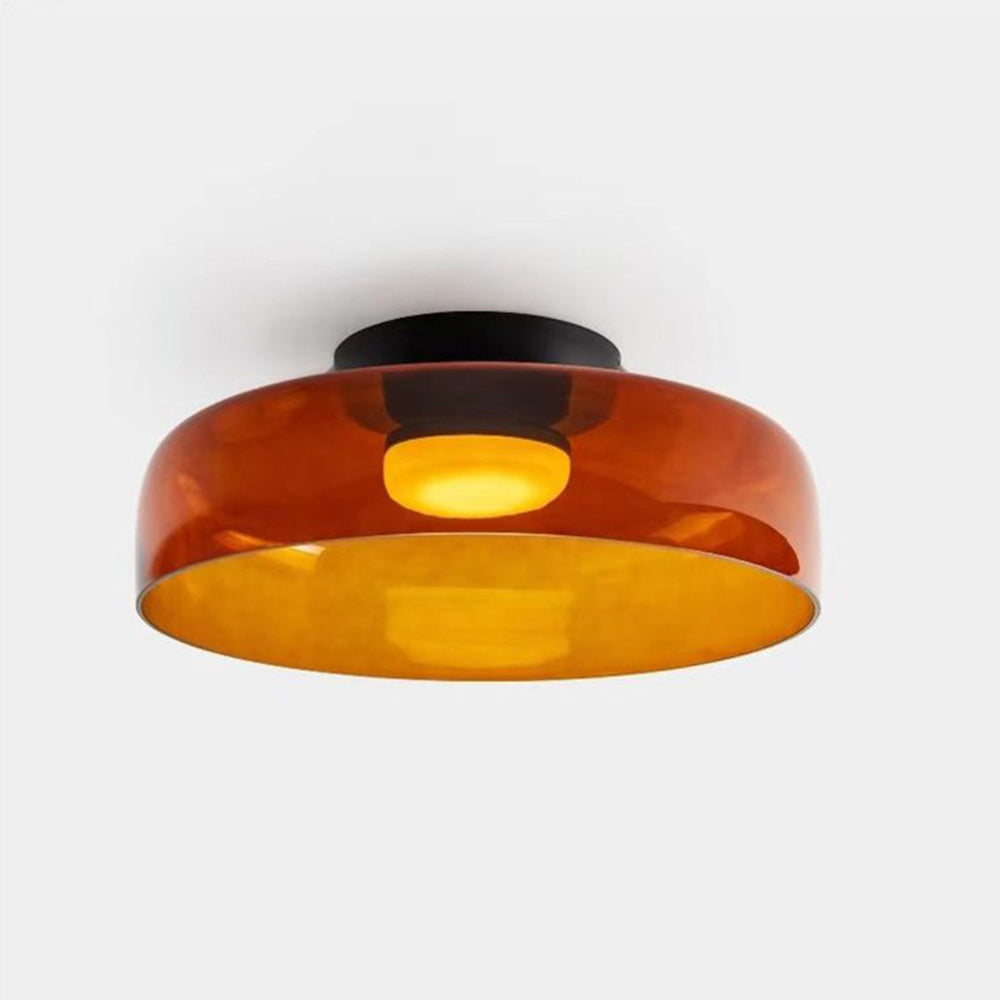 Halo Flush Mount Ceiling Light Modern Simple Creative Glass Bedroom