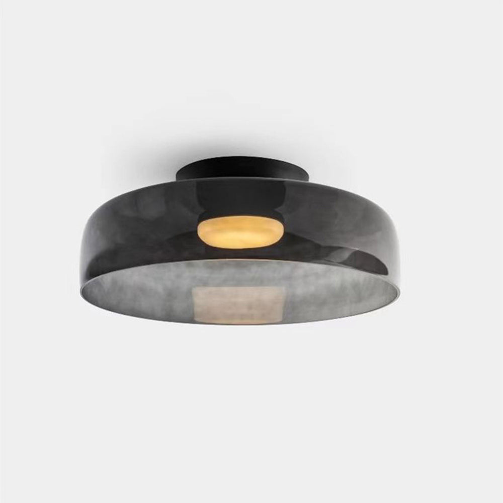 Halo Flush Mount Ceiling Light Modern Simple Creative Glass Bedroom
