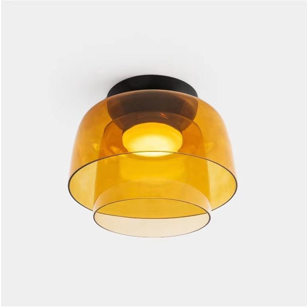 Halo Flush Mount Ceiling Light Modern Simple Creative Glass Bedroom