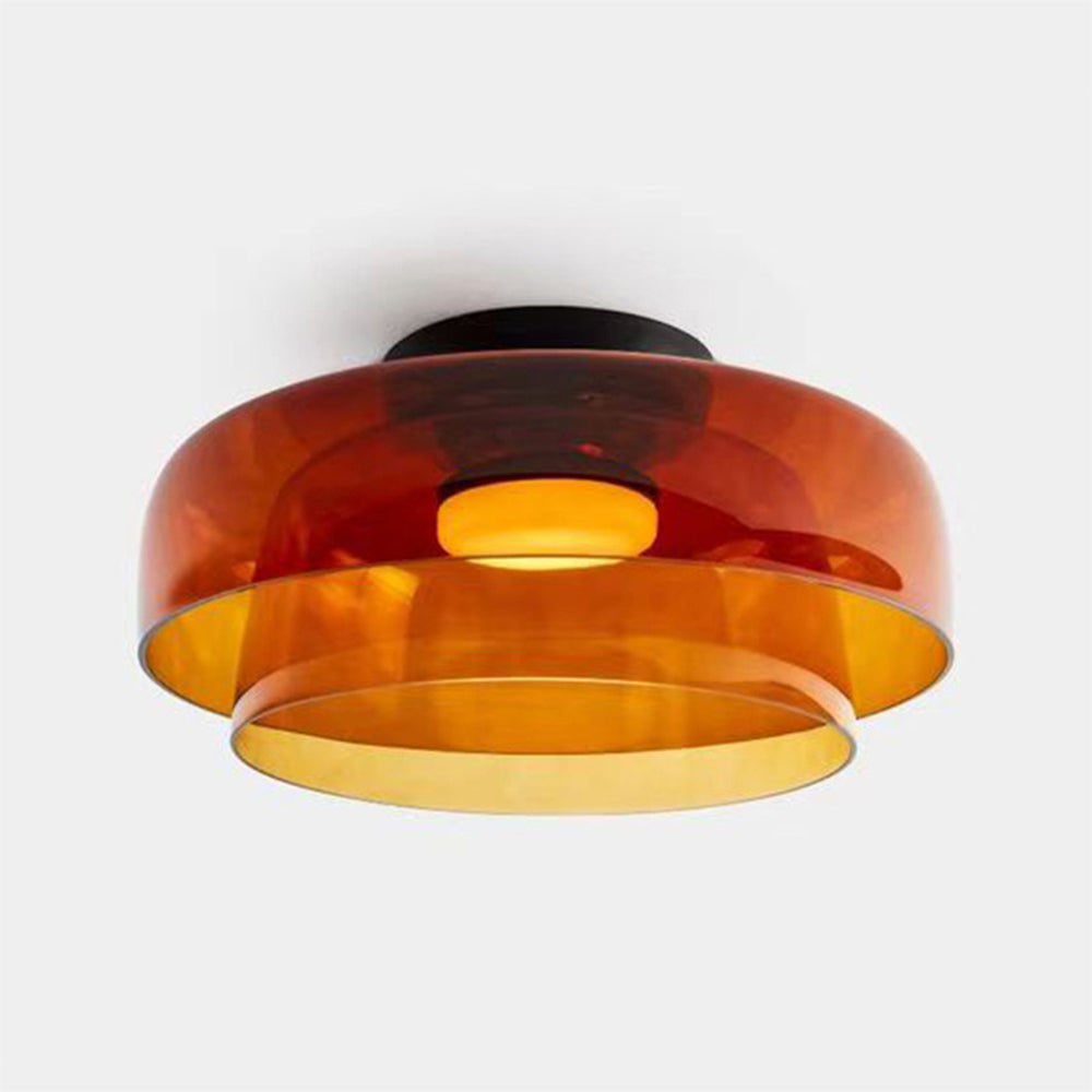 Halo Flush Mount Ceiling Light Modern Simple Creative Glass Bedroom