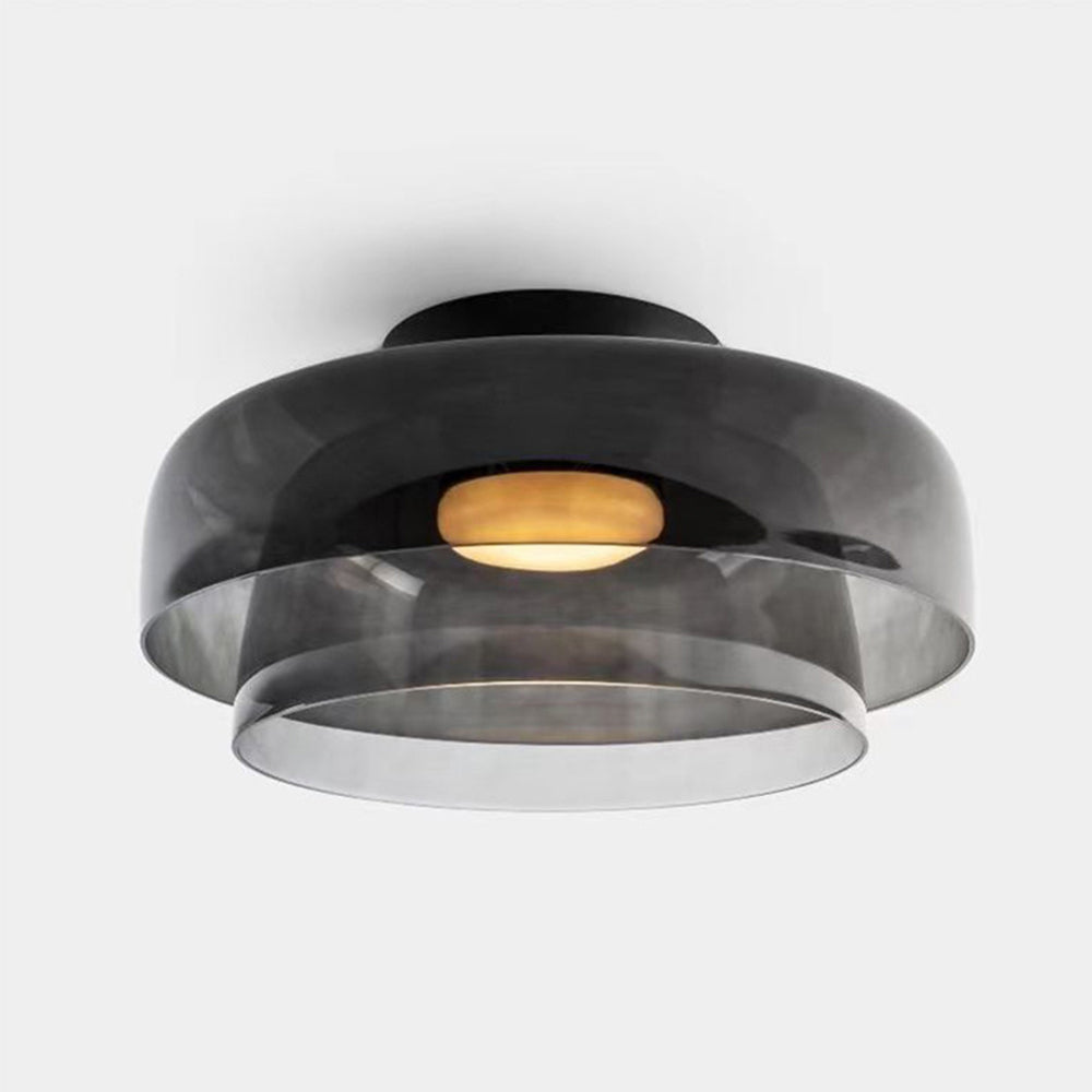 Halo Flush Mount Ceiling Light Modern Simple Creative Glass Bedroom