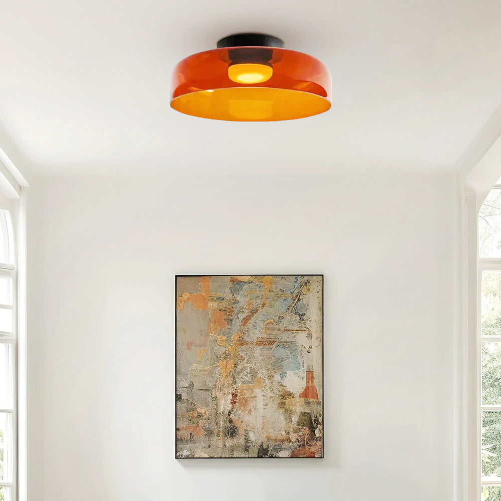 Halo Flush Mount Ceiling Light Modern Simple Creative Glass Bedroom