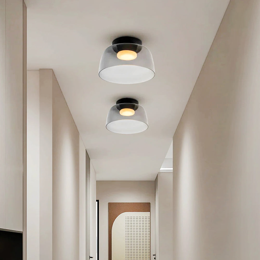 Halo Flush Mount Ceiling Light Modern Simple Creative Glass Bedroom