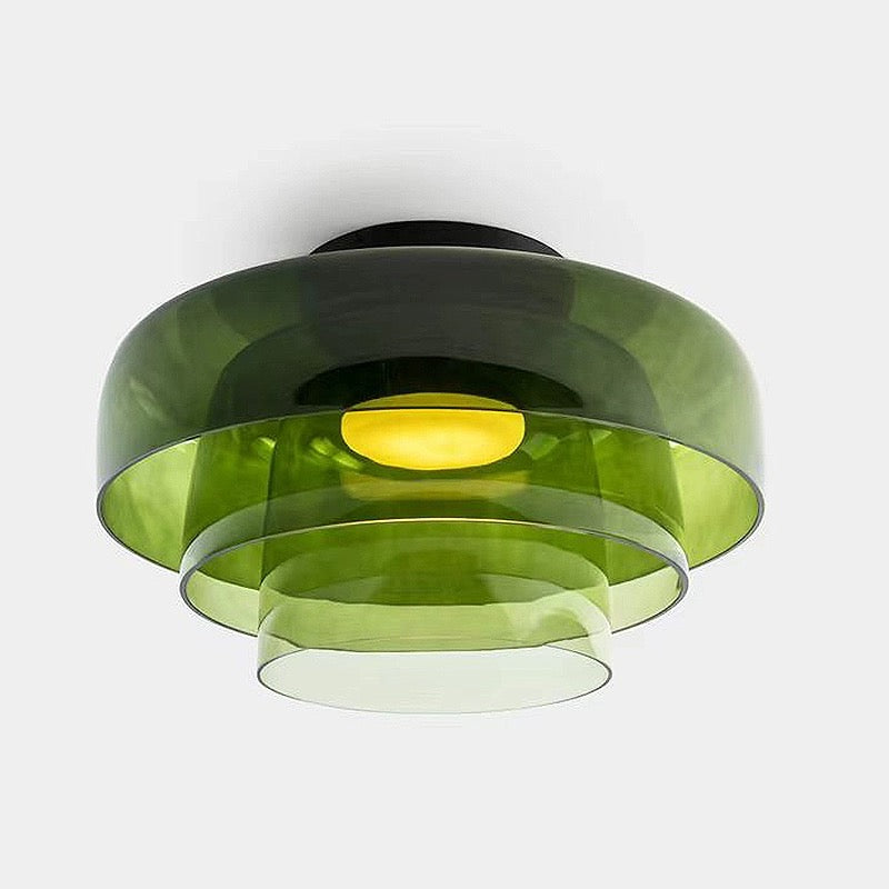 Halo Flush Mount Ceiling Light Modern Simple Creative Glass Bedroom