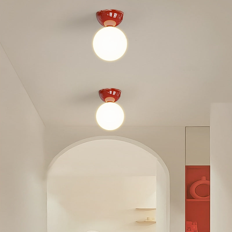 Halo Flush Mount Ceiling Light Modern Glass Metal Bedroom Kitchen