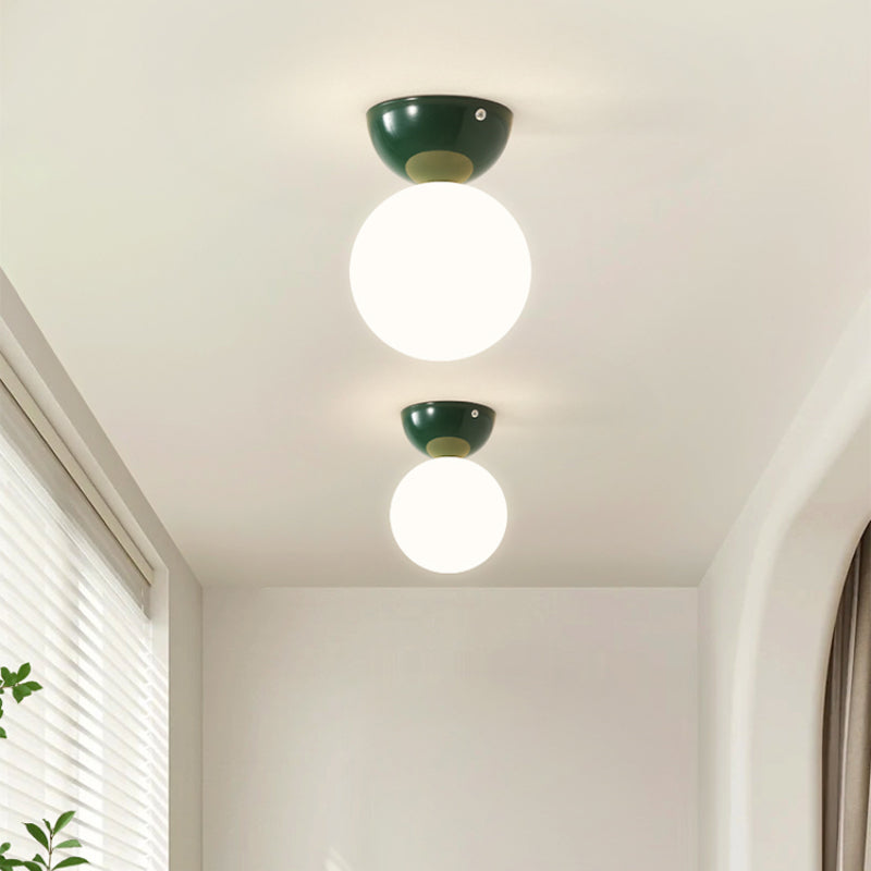 Halo Flush Mount Ceiling Light Modern Glass Metal Bedroom Kitchen