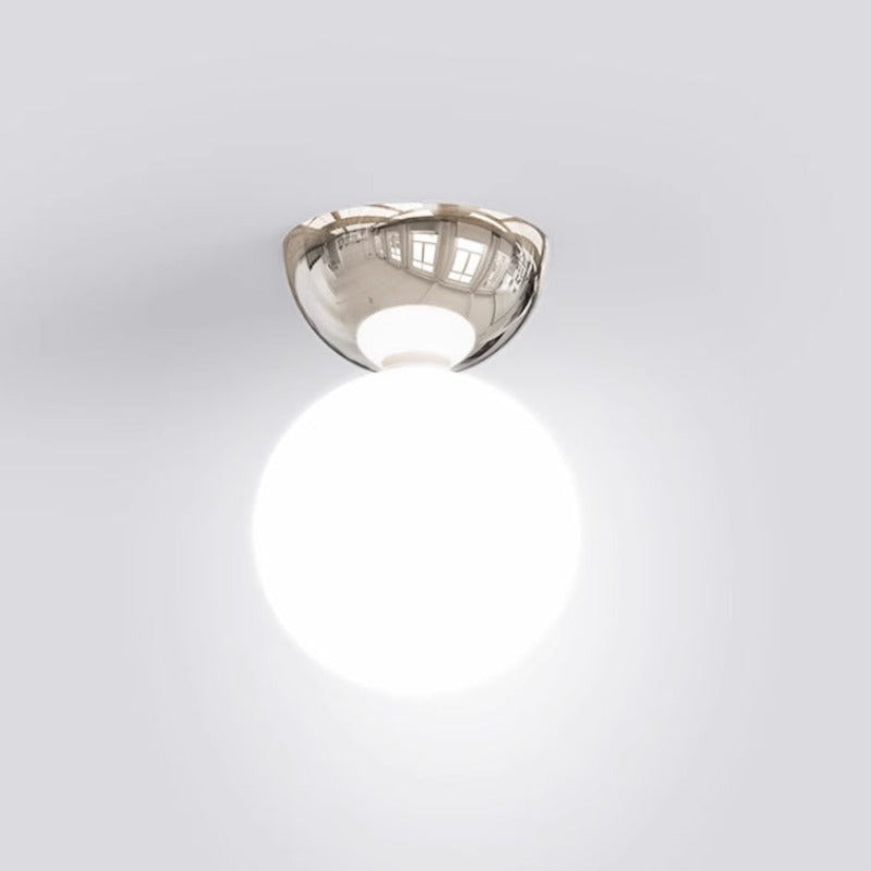 Halo Flush Mount Ceiling Light Modern Glass Metal Bedroom Kitchen