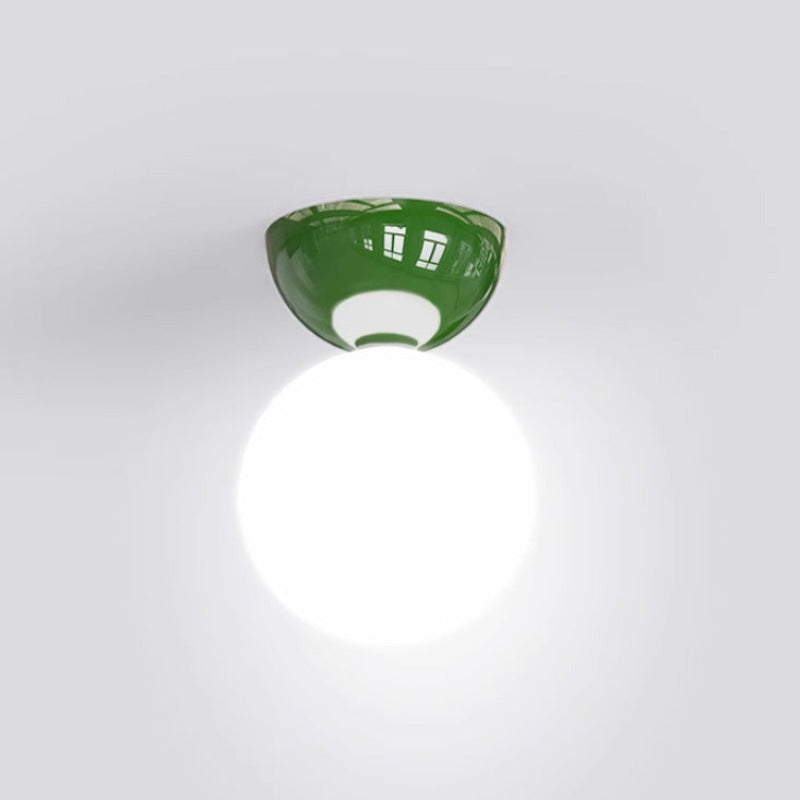 Halo Flush Mount Ceiling Light Modern Glass Metal Bedroom Kitchen
