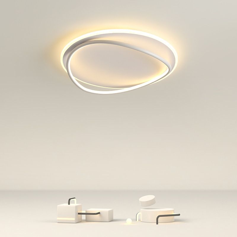 Soleil Flush Mount Ceiling Light Ring Minimalist Modern Living Room