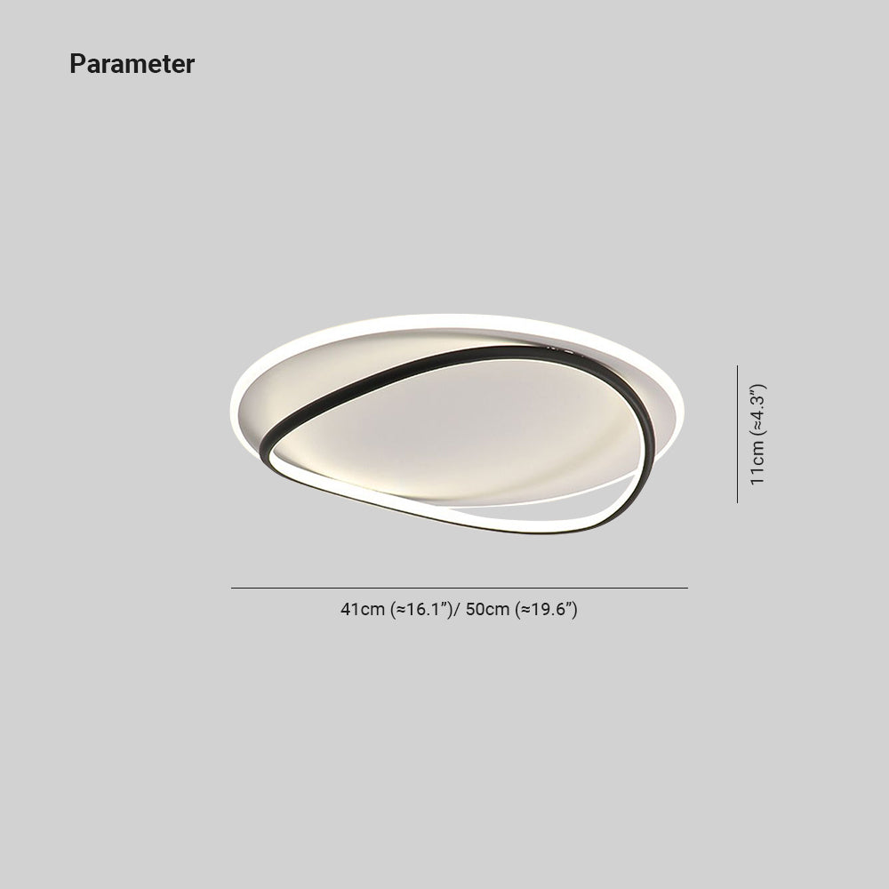 Soleil Flush Mount Ceiling Light Ring Minimalist Modern Living Room