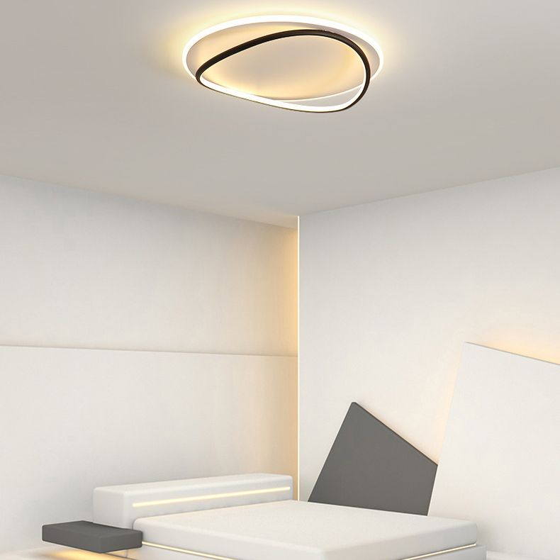 Soleil Flush Mount Ceiling Light Ring Minimalist Modern Living Room