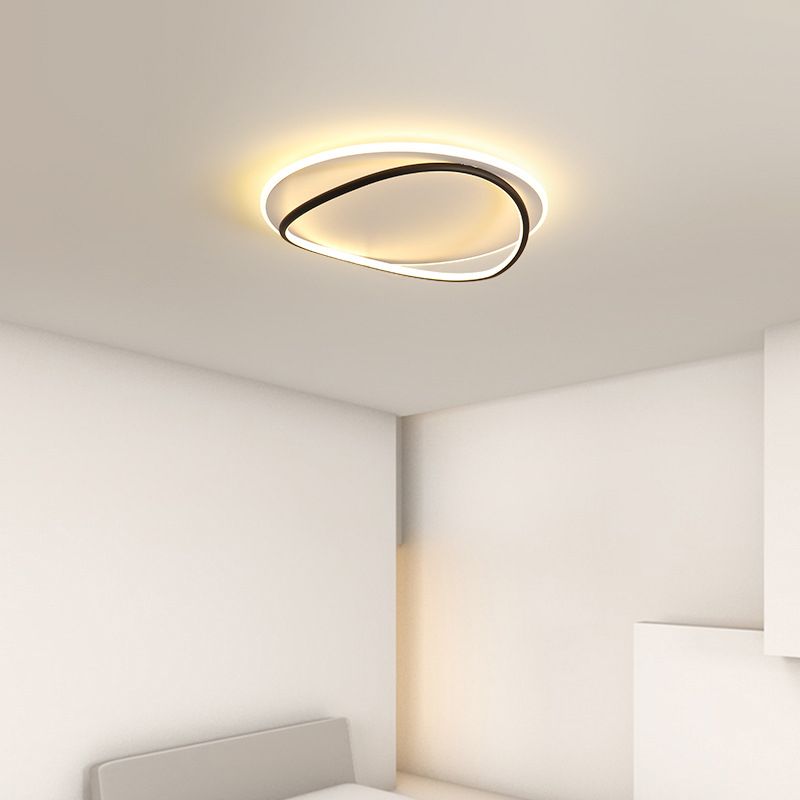 Soleil Flush Mount Ceiling Light Ring Minimalist Modern Living Room