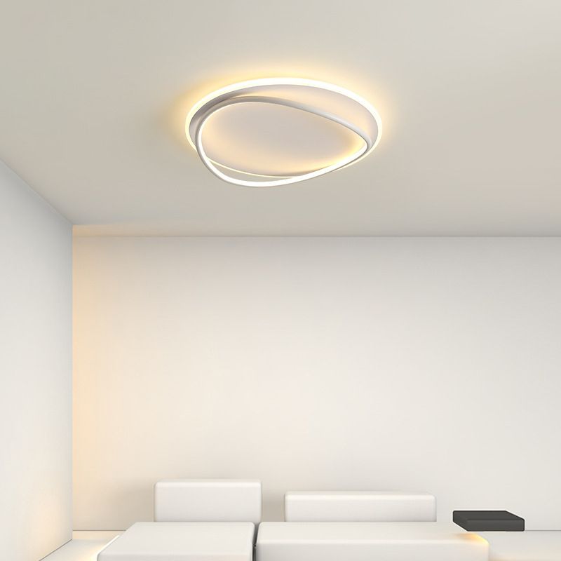 Soleil Flush Mount Ceiling Light Ring Minimalist Modern Living Room