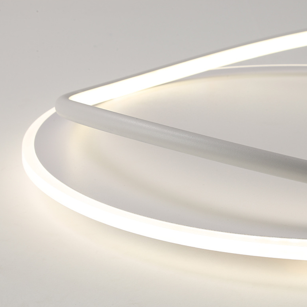Soleil Flush Mount Ceiling Light Ring Minimalist Modern Living Room