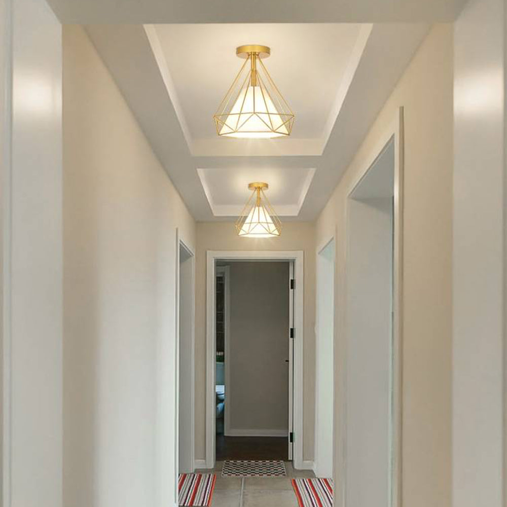 Mode Flush Mount Ceiling Light Corridor 2 Colours Metal Bedroom