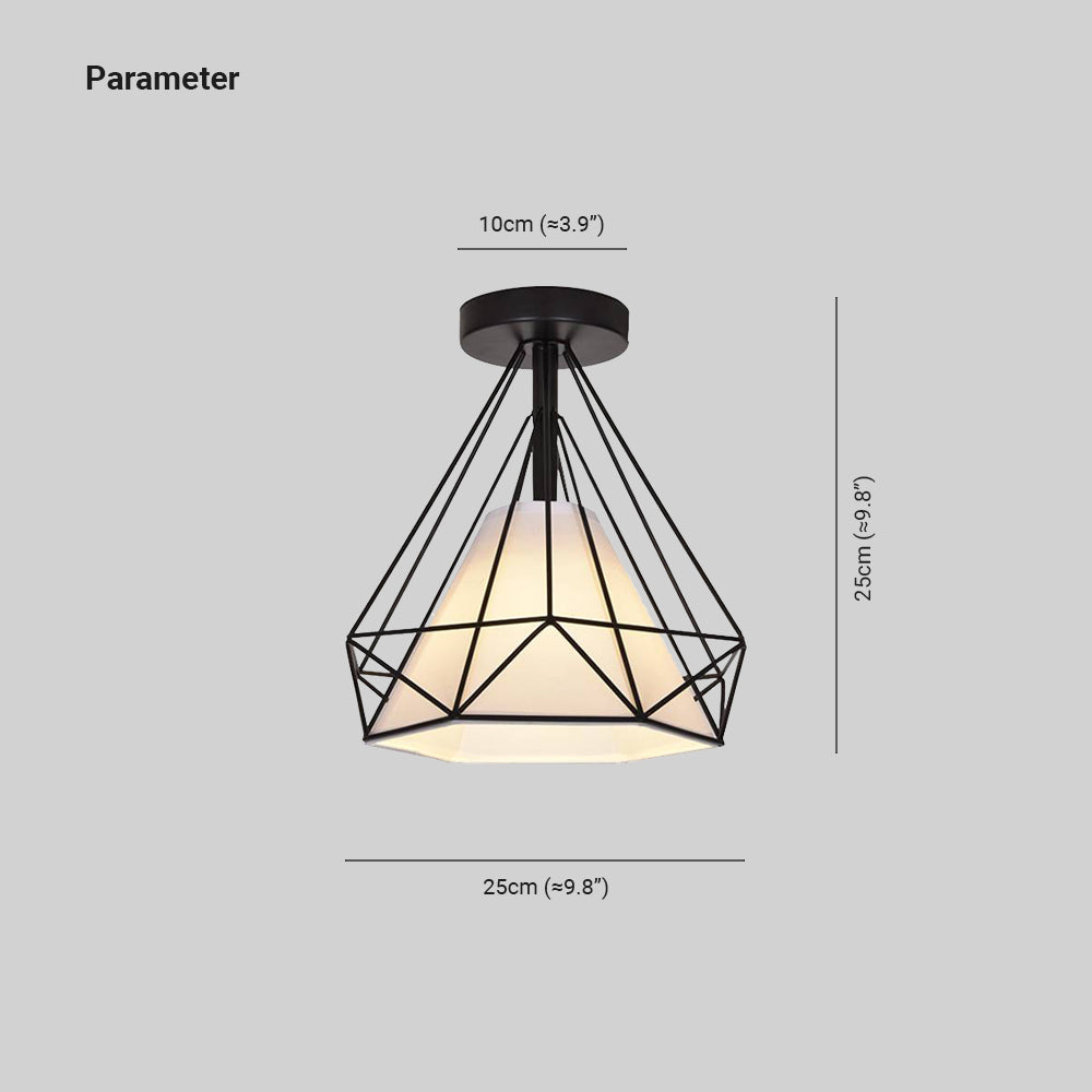 Mode Flush Mount Ceiling Light Corridor 2 Colours Metal Bedroom