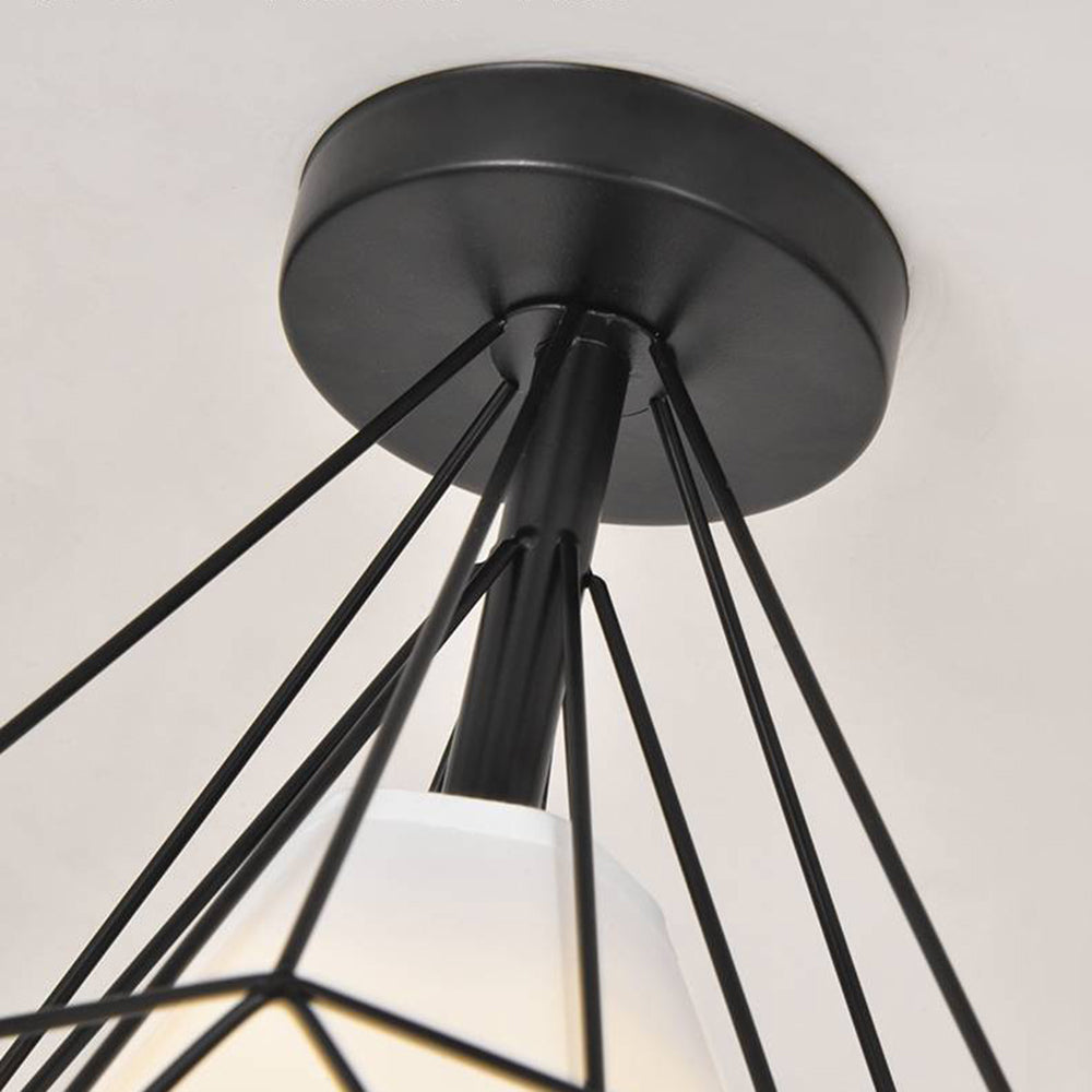 Mode Flush Mount Ceiling Light Corridor 2 Colours Metal Bedroom