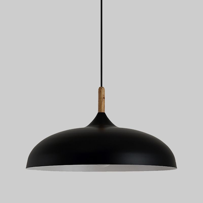 Halo Pendant Light Modern Dome Macaron Metal Dining Room