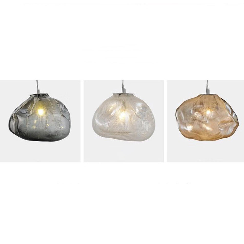 Nexa Lámpara Colgante Minimalista Esférica Metal Cristal 3 Colores Dormitorio
