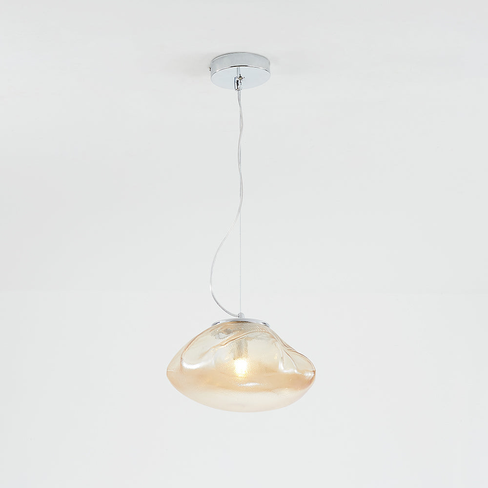Nexa Lámpara Colgante Minimalista Esférica Metal Cristal 3 Colores Dormitorio