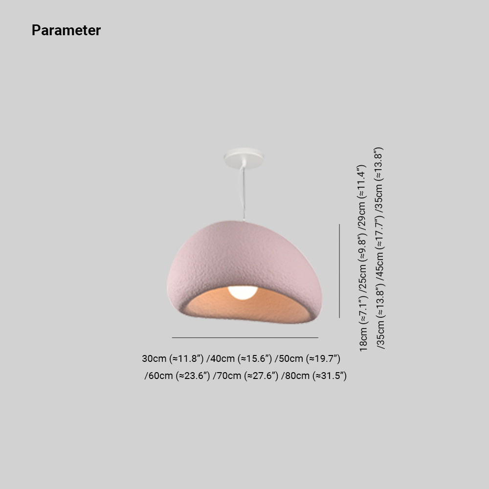 Zephyra Pendant Light Spherical Cloud Wabi-Sabi Living Room