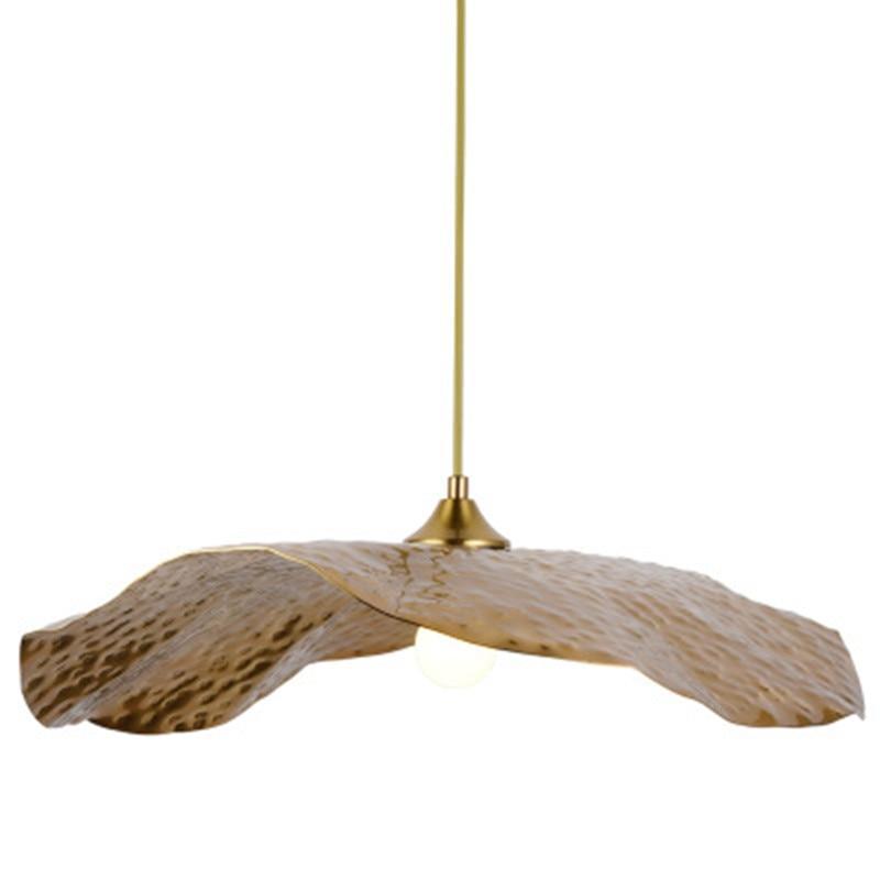 Mode Pendant Light Metal Leaf Lotus Natural Dining Room