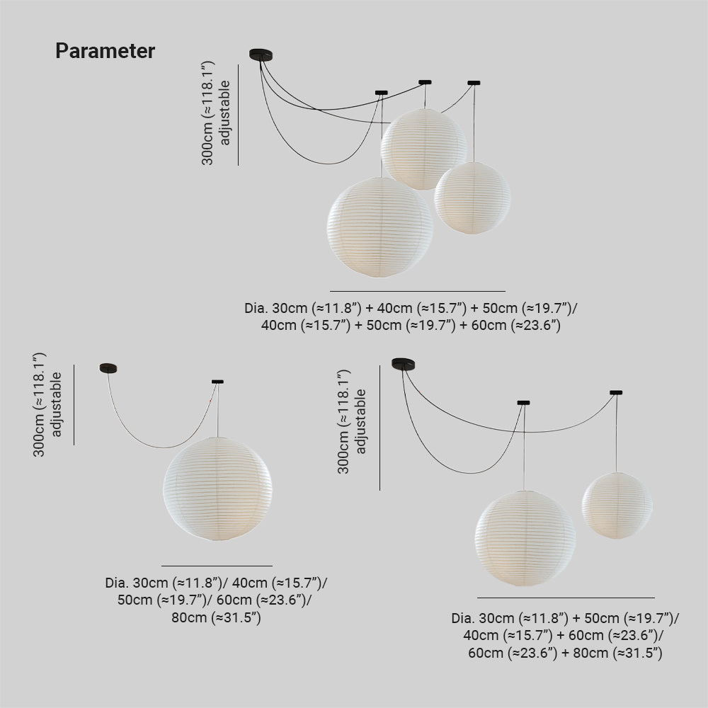 Nexa Lámpara Colgante LED Wabi-Sabi Paper Globe Salón Dormitorio
