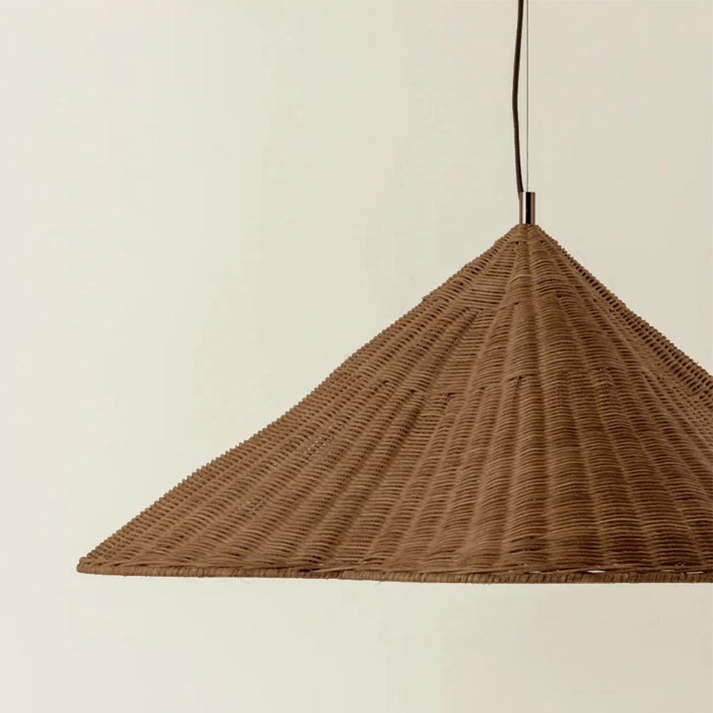 Noncu Pendant Light Vintage Rattan Wicker Living Room Bedroom