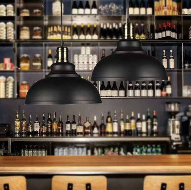 Mode Pendant Light Dome Industrial Metal Copper Living Room