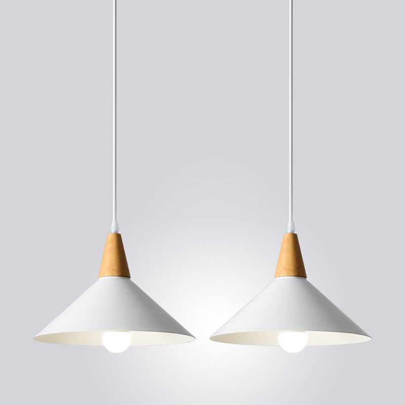 Halo Pendant Light Minimalist Metal Shape Cover Wood Natural