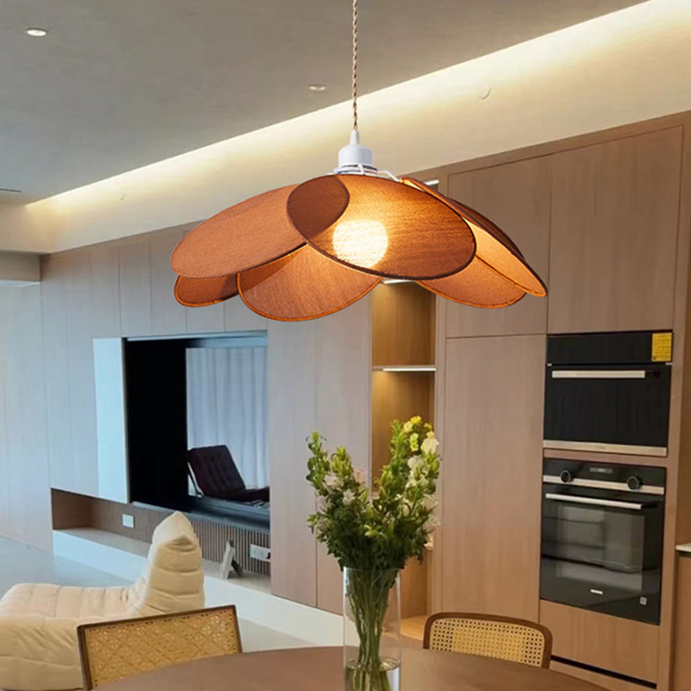 Halo Pendant Light Flower Minimalist Classic Fabric Living Room