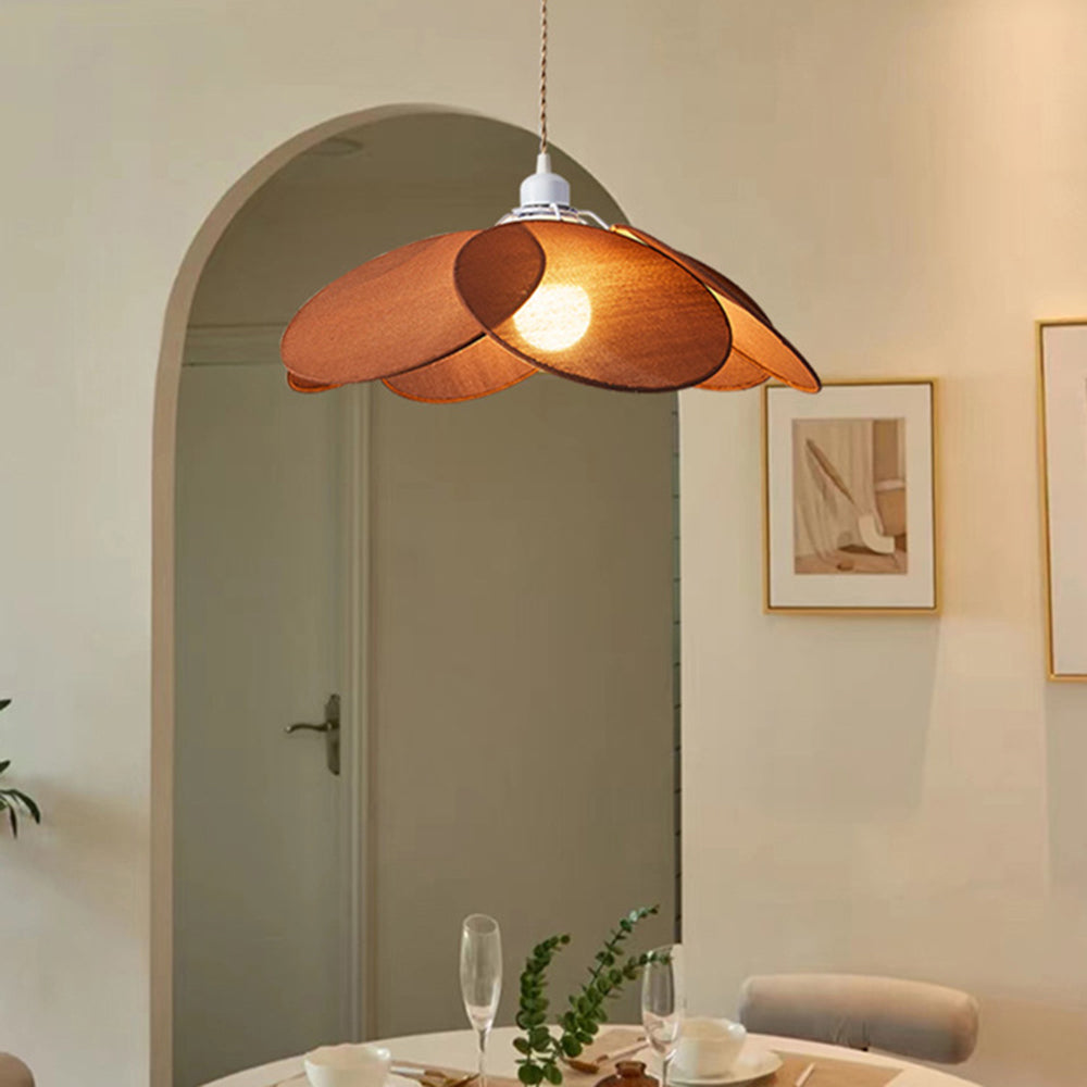 Halo Pendant Light Flower Minimalist Classic Fabric Living Room