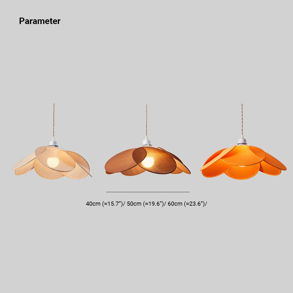 Halo Pendant Light Flower Minimalist Classic Fabric Living Room