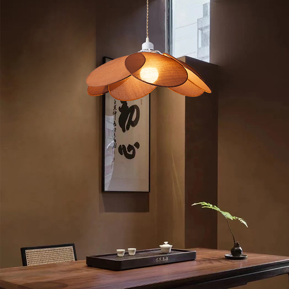 Halo Pendant Light Flower Minimalist Classic Fabric Living Room