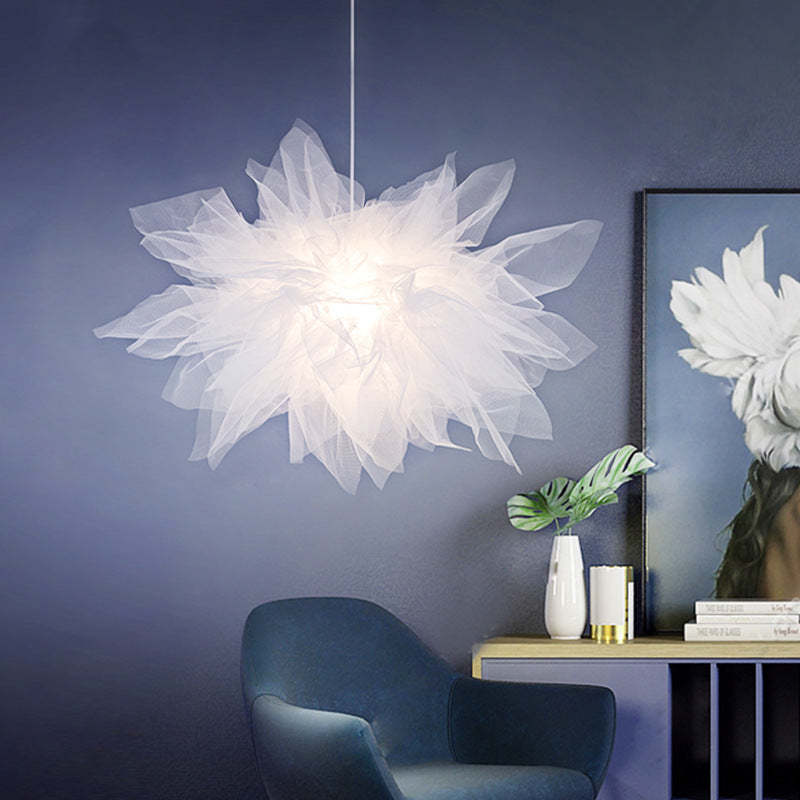 Yono Pendant Light Modern Flower Shape Fabric Bedroom